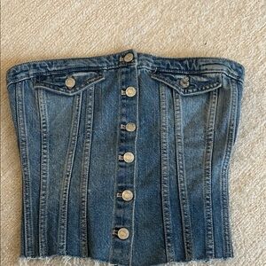 Zara Blue Denim Top
